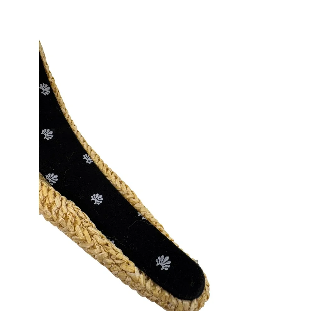 Lele Sadoughi Raffia Knitted Headband Tan Raffia Knotted One Size Summer